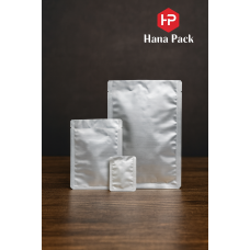 HANA PACK Aluminium Pouch – 3 Side Seal Foil Packaging for Nutraceuticals, Milk Powder & Health Supplements (PACK OF 100pcs)